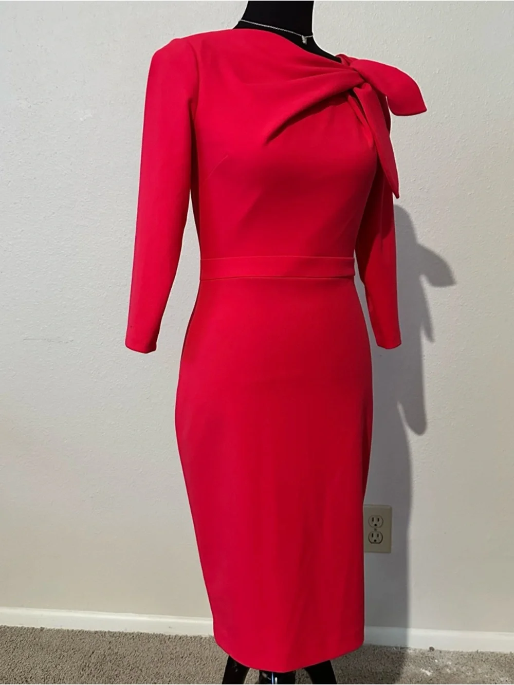Calvin Klein Pink Bow-Accent Sheath Dress - Picture 1 of 4